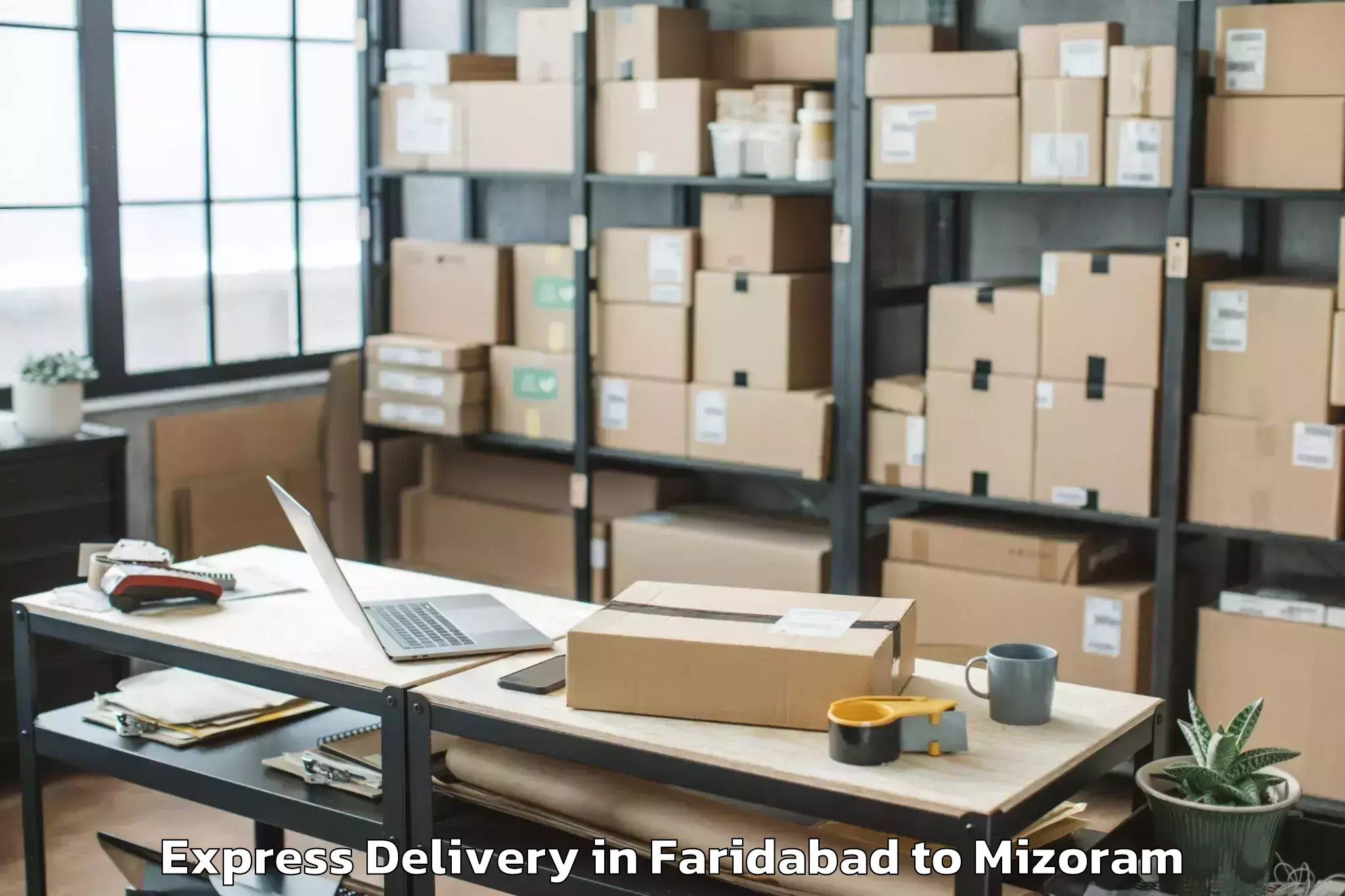 Affordable Faridabad to Mizoram University Aizawl Express Delivery